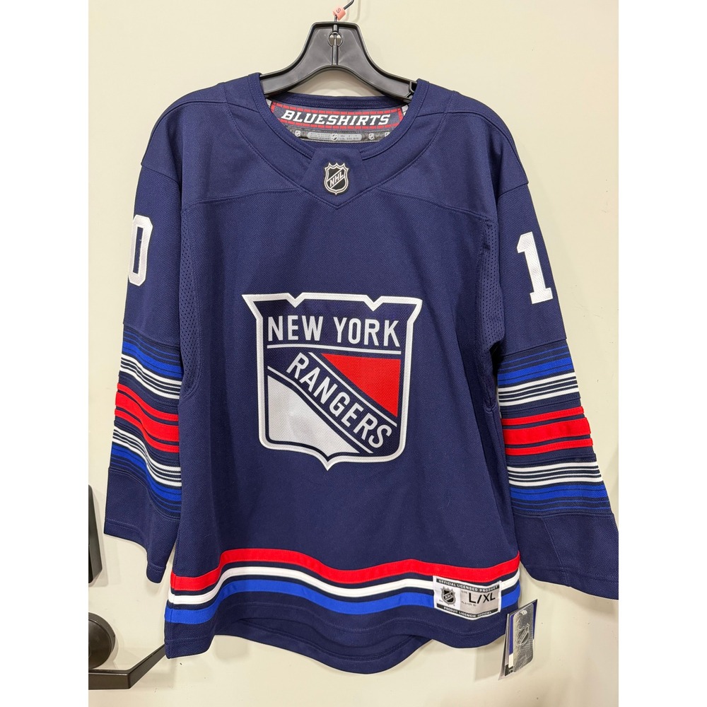 NHL Hockey Jersey Men L/XL NWT Blue New Artemi Panarin New York Rangers 10